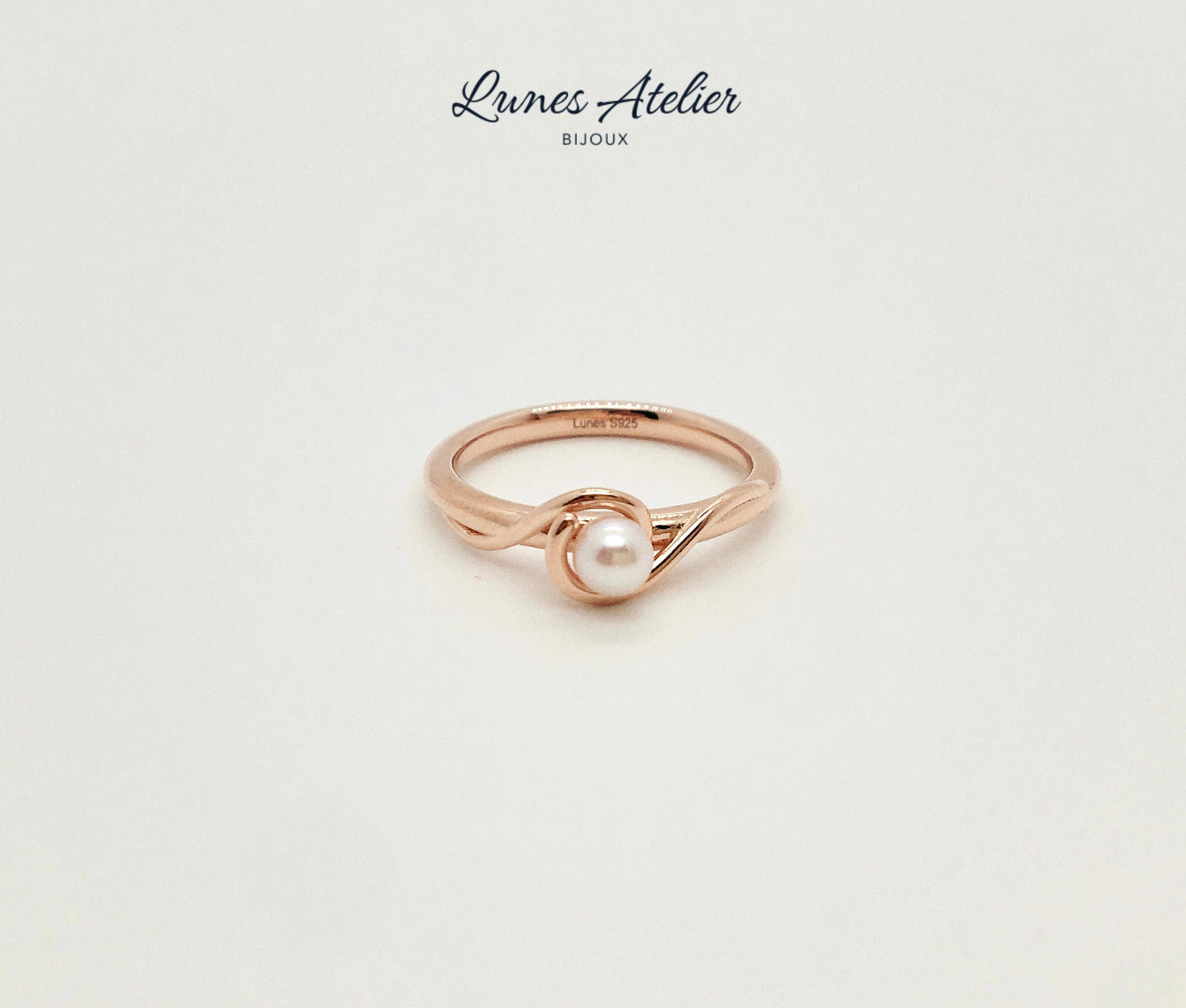 Lunes Atelier Pearl Series - 4mm Akoya Pearl Ring (18k Plated Silver)